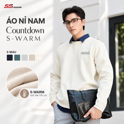 [GIÁ MỞ BÁN]Áo Nỉ Nam Thu Đông 5S FASHION Countdown S-WARM Mềm Mịn, Ấm, Basic Màu Sắc Đa Dạng, Trẻ Trung M0ANIR5013