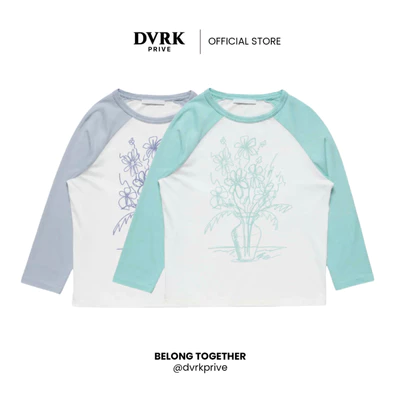 Áo Tay Dài Nam Nữ Form Boxy DVRK Privé Kiểu Áo Raglan Thêu Hoạ Tiết Chất Vải Cotton Cao Cấp