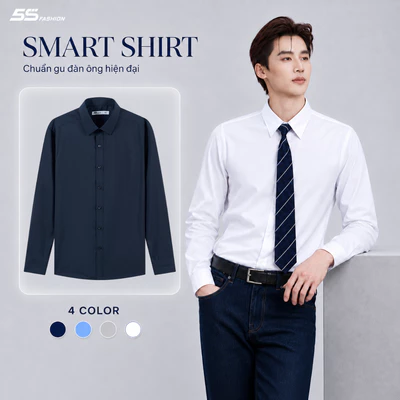 Áo Sơ Mi Nam Dài Tay 5S FASHION Thiết Kế Trơn Basic Nhiều Màu Phom Slimfit Vừa Vặn M0ASM25043