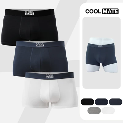 Combo 3 quần lót nam dáng Trunk Bamboo mềm mại, kháng khuẩn, thấm hút tốt Coolmate