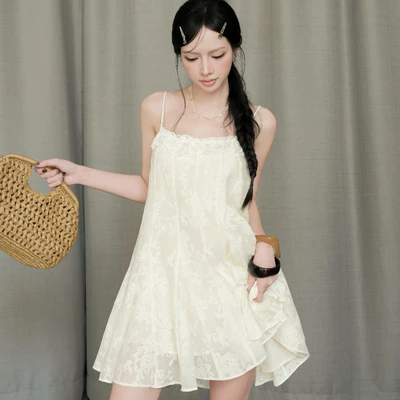 KIDO - Đầm hai dây babydoll dáng xoè (có kèm quần bí) EVELYN DRESS