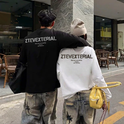 Áo Thun Dài Tay Long Sleeve ZUTEE A83 Nam Nữ Oversize In Chữ Xước Basic Phong Cách Hàn Quốc Unisex