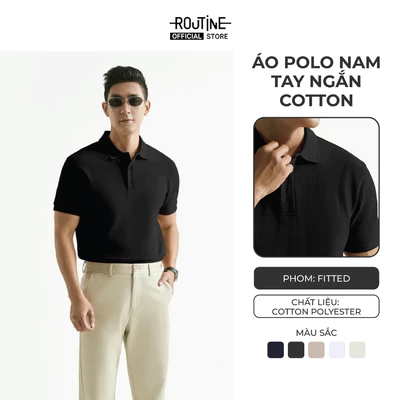 [UP TO 20%++] Áo Polo Nam Trơn Ngắn Tay Trơn Form Fitted - Routine 10S25POL024R2
