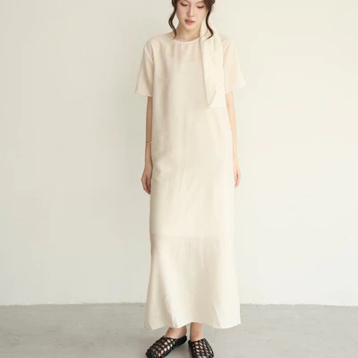 DOB - Đầm dài dáng suông phối tà mang nhiều kiểu I Ara Dress I