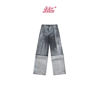 LIDER Jeans | Quần Jeans Washed Unisex Ống Lật LIDER ENIGMA METAL CUFFED JEANS