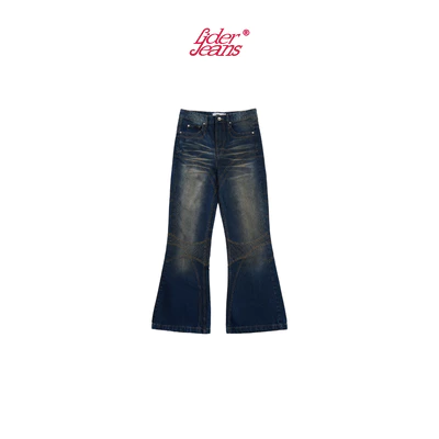 LIDER Jeans | Quần Jeans Ống Loe Unisex Washed Màu LIDER AGED FLARE JEANS