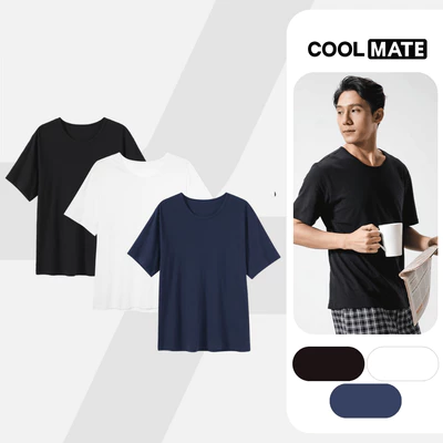 Combo Pack 3 Áo thun mặc trong, mặc nhà mát mẻ, thấm hút Coolmate