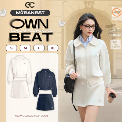 Set Váy Cổ Sen ECOCHIC B260 Áo Khoác Khoá 2 Chiều Chân Váy Thun Ngắn Chất Liệu Cao Cấp Mềm Mịn