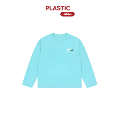 Áo Thun Tay Dài Long Sleeve Boxy "Joke Tales" 250gsm Form Rộng Cổ Tròn Unisex Nam Nữ Basic XANHJOKE02