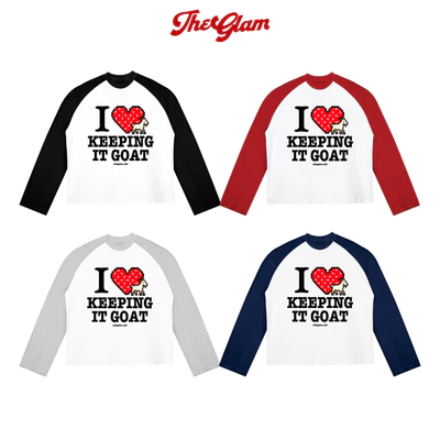 TheGlam CHÍNH HÃNG - Áo Thun Tay Dài "I LOVE KEEPING IT GOAT" Raglan UNISEX chất thoáng mát Nam Nữ