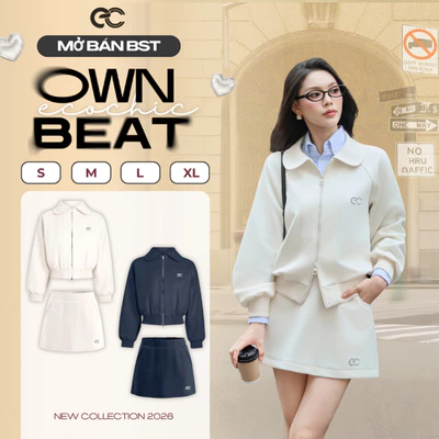 [LIVE KOL] Set Váy Cổ Sen ECOCHIC B260 Áo Khoác Khoá 2 Chiều Chân Váy Thun Ngắn Chất Liệu Cao Cấp Mềm Mịn