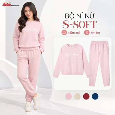 [VOUCHER MỞ BÁN 100K]Bộ Quần Áo Nỉ Nữ 5S FASHION S-SOFT Chất Vải Hai Da Mềm Mịn, Thiết Kế Trẻ Trung WBNI26011