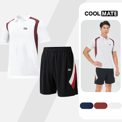 Set đồ thể thao Pickleball Promax Áo Polo Teamwear Flexline Active thấm hút tốt Coolmate