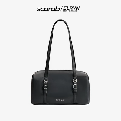 [MUA 1 TẶNG 1] Túi xách đeo vai SCARAB ELRYN BELT VENTI BLACK thời trang nam nữ
