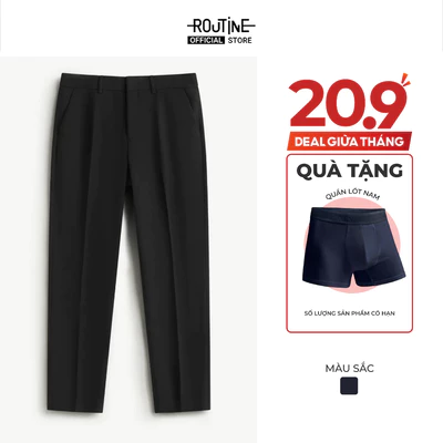 [20.9 TẶNG QUẦN] Quần Tây Nam Dài Trơn Form Slim - Routine 10F24PFO003