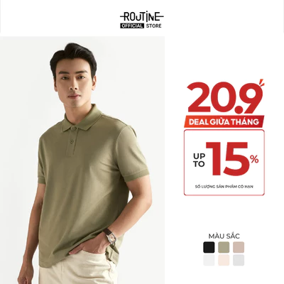 [UP TO 15%++] Áo Polo Trơn Tay Ngắn Co Giãn Thoáng Mát Form Fitted - Routine 10S26POL032