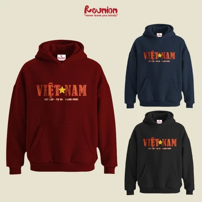 RNC VIET NAM Hoodie - Áo Nỉ Chui Có Mũ Nam Nữ Form Rộng Local Brand REUNION HD94