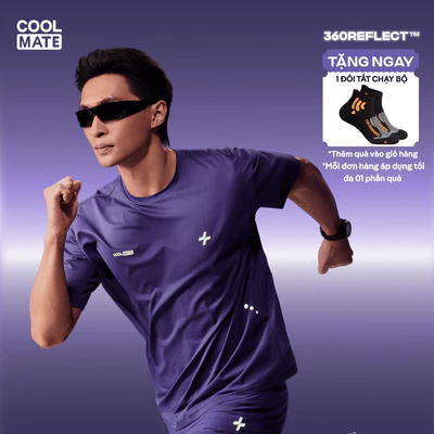 Áo chạy bộ nam 360Reflect Phản Quang mọi góc Áo thun thể thao form regular, relax Coolmate