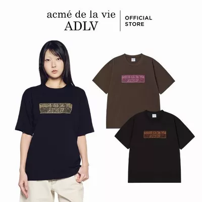 Áo thun ADLV NOISE BOX dáng classic màu Đen/Nâu đậm - Hàng chính hãng