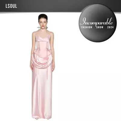 [INCOMPARABLE] LSOUL - Đầm Maxi Hai Dây Lụa Satin Phối Corset Quyến Rũ Sang Trọng Đi Tiệc Mandie Set A24062752