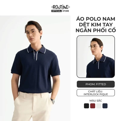 Áo Polo Tay Ngắn Nam Phối Cổ Form Fitted - Routine 10F25POL016