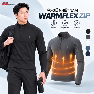 [GIÁ MỞ BÁN] Áo Giữ Nhiệt Nam 5S FASHION WARMFLEX Thiết Kế Cổ 3 Phân Kéo Khóa Khỏe Khoắn M0AGN26008