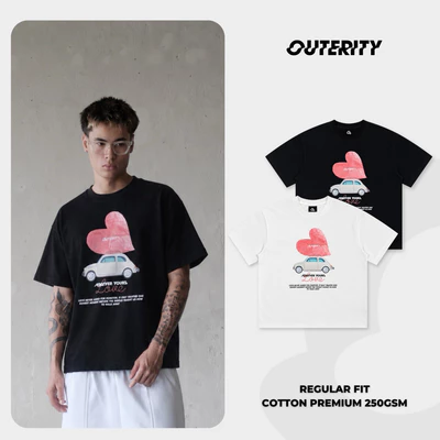 Áo Thun Form Regular Fit Outerity Carluv Premium Cotton 250gsm Unisex Nam Nữ Localbrand
