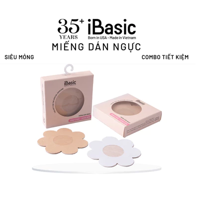 Set 10 cặp dán ngực giấy iBasic hình hoa siêu mỏng che nhũ tiện lợi PK067