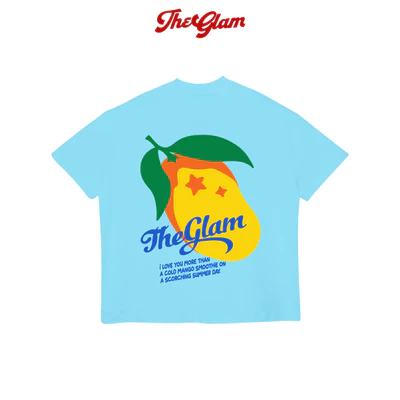 TheGlam CHÍNH HÃNG - Áo Thun "MANGO STAR" Form Boxy UNISEX Màu Xanh Ngọc vải thoáng mát Nam Nữ - 0902
