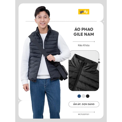 Áo Phao Gile Nam Yody Thời Trang Kéo Khóa MCPJ25F021