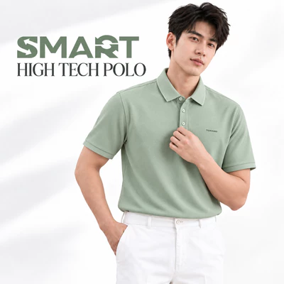 Áo polo nam TORANO HIGH TECH POLO chất liệu ICEMAX – mát lạnh, mềm mịn, giữ form hoàn hảo GSTP561 GSTP301