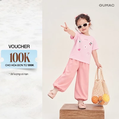 Áo Thun Bé Gái GUMAC Cổ Tròn Tay Ngắn Form Suông In Họa Tiết Thời Trang Dễ Thương ATGG08145