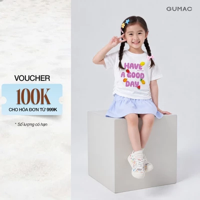 Áo Thun Bé Gái GUMAC Form Suông Cổ Tròn Tay Ngắn Nhún Thun Hai Bên Sườn In Họa Tiết ATGG08135