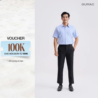 Quần Tây Nam GUMAC Ống Đứng Dài 93cm Lưng Rời Túi Xéo Thanh Lịch Thiết Kế Cơ Bản QNG06070