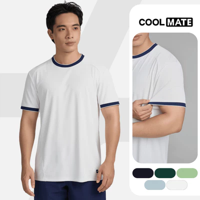Áo thun thể thao nam cổ tròn Pickleball ZeroMark nhanh khô, Thoáng khí, Thấm hút tốt Coolmate