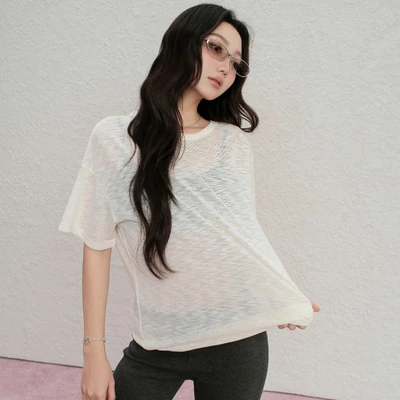 KIDO - Áo thun len tay ngắn cổ tròn BLANK TEE
