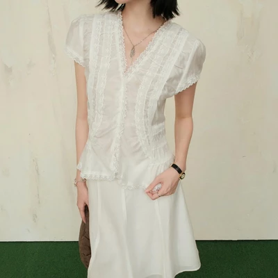 KIDO - Áo kiểu phối ren ROSA TOP