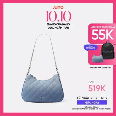 Túi Xách Nữ Thời Trang JUNO Cỡ Nhỏ Đeo Vai Phối Dây Xích TXN974