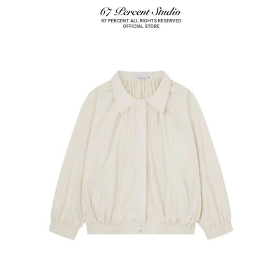 Áo Khoác Sơ Mi Bo Chun Dáng Rộng Tay Phồng 67PERCENT/67% - OUTWEAR BLOUSON