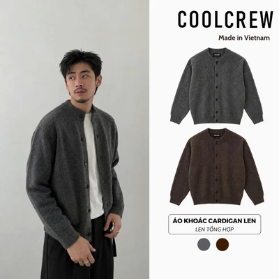 Áo Khoác Len Cardigan 𝐂𝐎𝐎𝐋𝐂𝐑𝐄𝐖 Basic Mềm Mịn Form Rộng Unisex Phong Cách Hàn Quốc ALD210