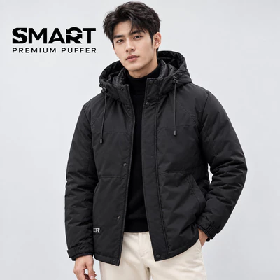 Áo Khoác Phao Nam Đại Hàn lót bông PREMIUM PUFFER JACKET TORANO mũ rời may mác dệt, siêu giữ nhiệt, cản gió tốt GWCP302