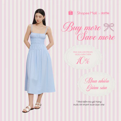 DOTTIE - Đầm maxi 2 dây - Xanh biển - D0692
