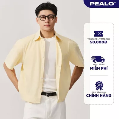 Áo sơ mi ngắn tay PEALO chất Oxford cotton cao cấp