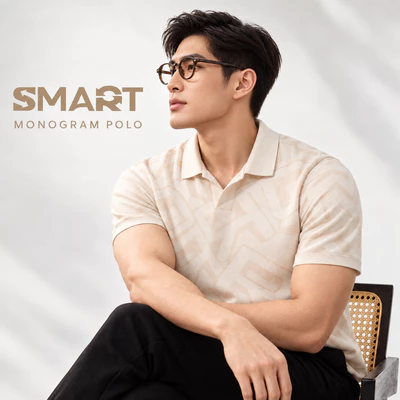 Áo Polo Nam MONOGRAM POLO TORANO In Tràn Họa Tiết Cổ V Form Regular Fit Phong Cách Thời Trang FSTP026