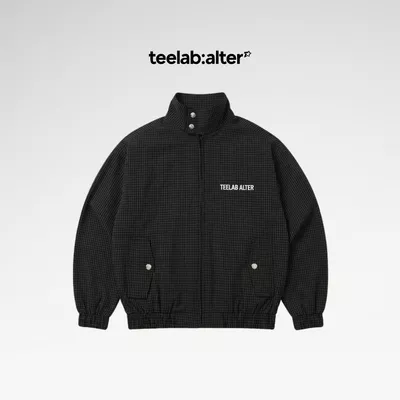Áo Khoác Teelab Alter Windbreaker Checked Stand-Collar Jacket AK155
