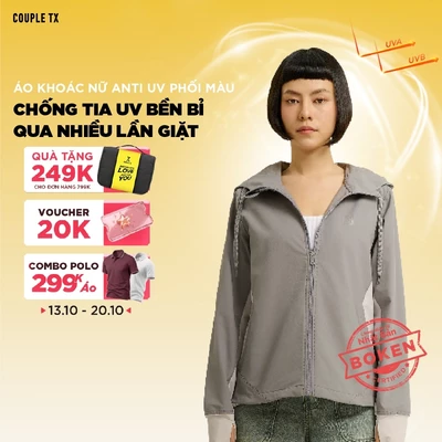 Áo Khoác Dù UV Pro Nữ Chống Nắng Couple TX Phối Màu Sun Mate WOK 2061