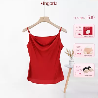Áo 2 Dây Lụa Pháp Cổ Đổ Vingo Có Tăng Đưa Cùng Blazer Chân Váy Quần Âu N157 VINGO/VINGORIA