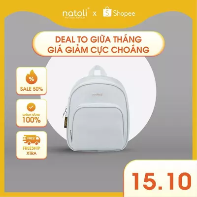 Balo mini nữ Thương hiệu NATOLI, nhỏ gọn chống nước cao cấp BST Sweetie Pie Backpack B6