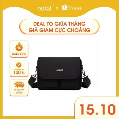 Túi đeo chéo nam nữ Thương hiệu Natoli nhiều ngăn đi chơi đi học cao cấp BST Energetic CrossBag T12