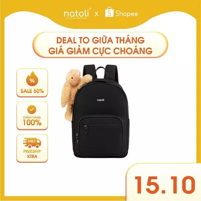 Balo nữ thỏ bông jellycat bunny cao cấp NATOLI nhiều ngăn đi học cute phong cách hàn quốc - BST Sweet Bunny Backpack B28